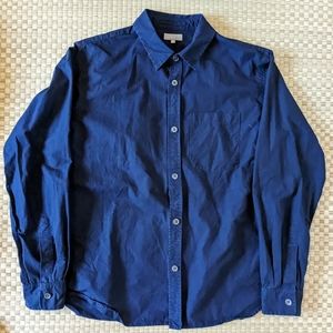 Margaret Howell Button Up 100% Cotton Shirt Blue Men's Size Medium Made in UK